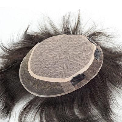 Silk Top Lace Base Natural Hairline Hair System Men
