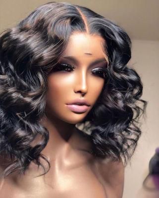 Wholesale Body Wave Brazilian Remy Hair 13X4 4X4 Lace Front Human Hair Pre Plucked 150% Density Wig for Black Women 14 Iches