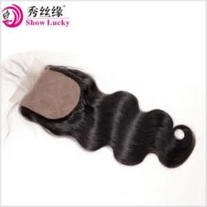 Chinese Virgin Human Hair 4X4 Body Wave Swiss Lace Closures Silk Base Top Closure