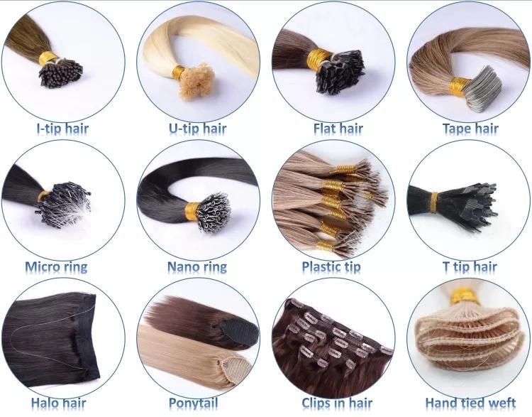 Wholesale Raw Unprocessed 100% Cuticle Aligned European Halo Hair Extensions with Clip #P1/2