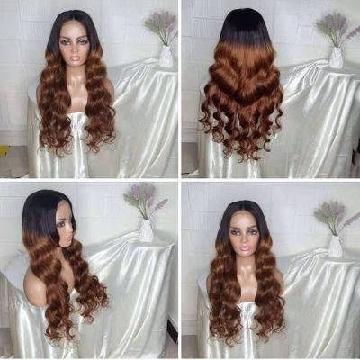 100% Virgin 10A Grade Ombre Brown 360 Full Lace Wigs Human Hair Lace Front Wigs with Babyhair