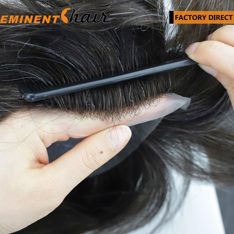 Factory Direct Human Hair Men Toupee PU