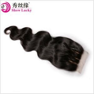 Double Drawn Virgin Mongolian Hair Swiss Lace Closure Wholesale Price Body Wave Hair Silk Base Top Closure