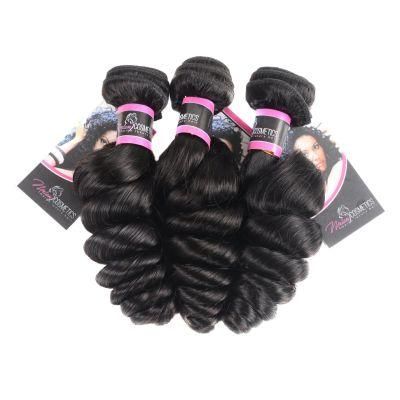 Shine Silk Hair Brazilian Loose Deep Wave 3 Bundles Human Hair Natural Color Remy Human Hair Weft Can Mix Any Length 10-26inch