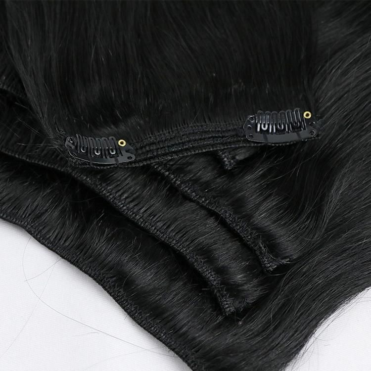 5PCS/Set 14 Clips Wholesale Human Hair Raw Remy Cuticle Clip Hair Extensions