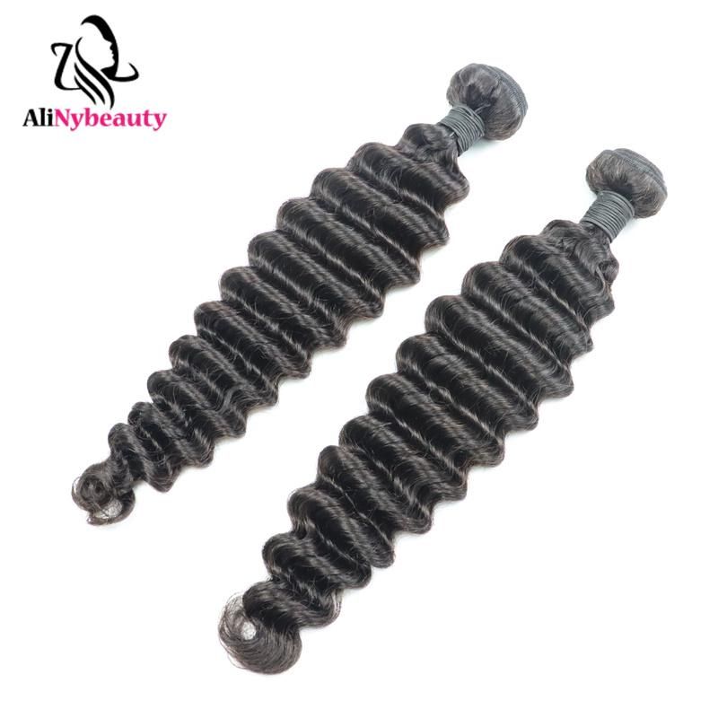 Alinybeauty Top Quality 12A Brazilian Virgin Cuticle Aligned Hair 100% Human Hair From Young Girls Loose Deep Wave Hair Bundles