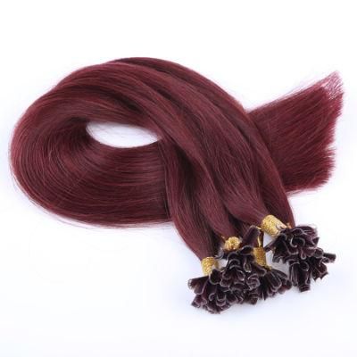 Straight Keratin Capsules Human Nail U Tip Machine Made Remy Pre Bonded Hair 16&quot; 20&quot; 24&quot; 28&quot;