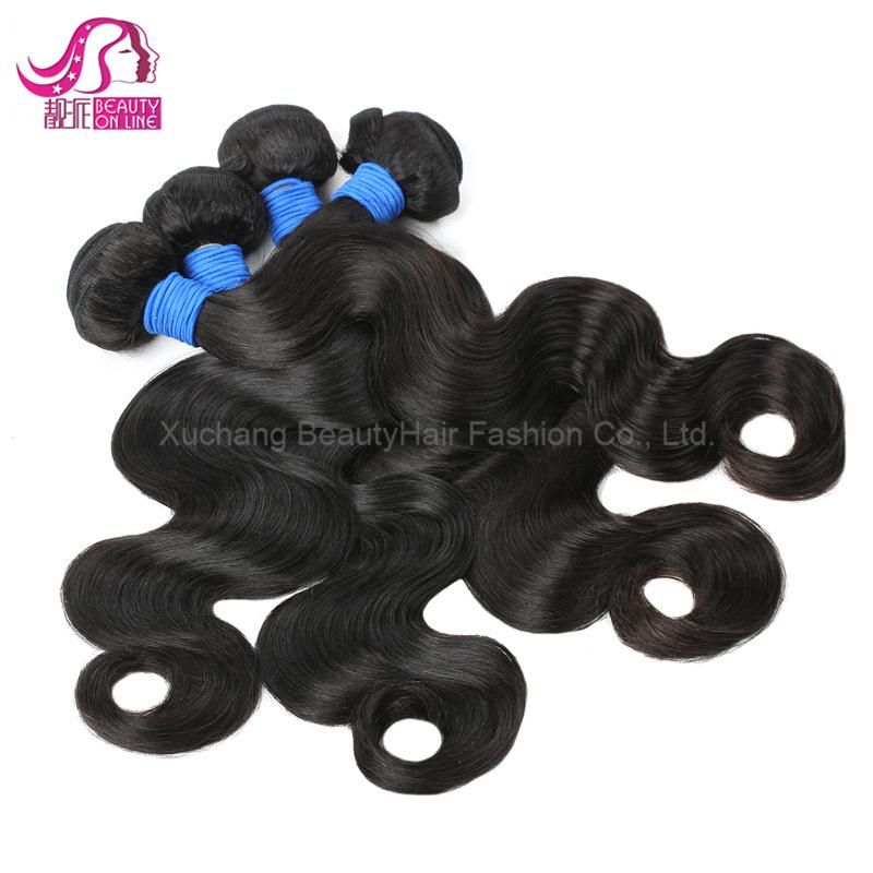 Top Quatity Water Wave Hair Bundle 30, 32, 34 Inch Remy Hair Extension Nature Black