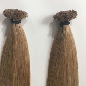 12# Keratin Flat Nail Tip Brazilian Virgin Remy Human Hair Extensions