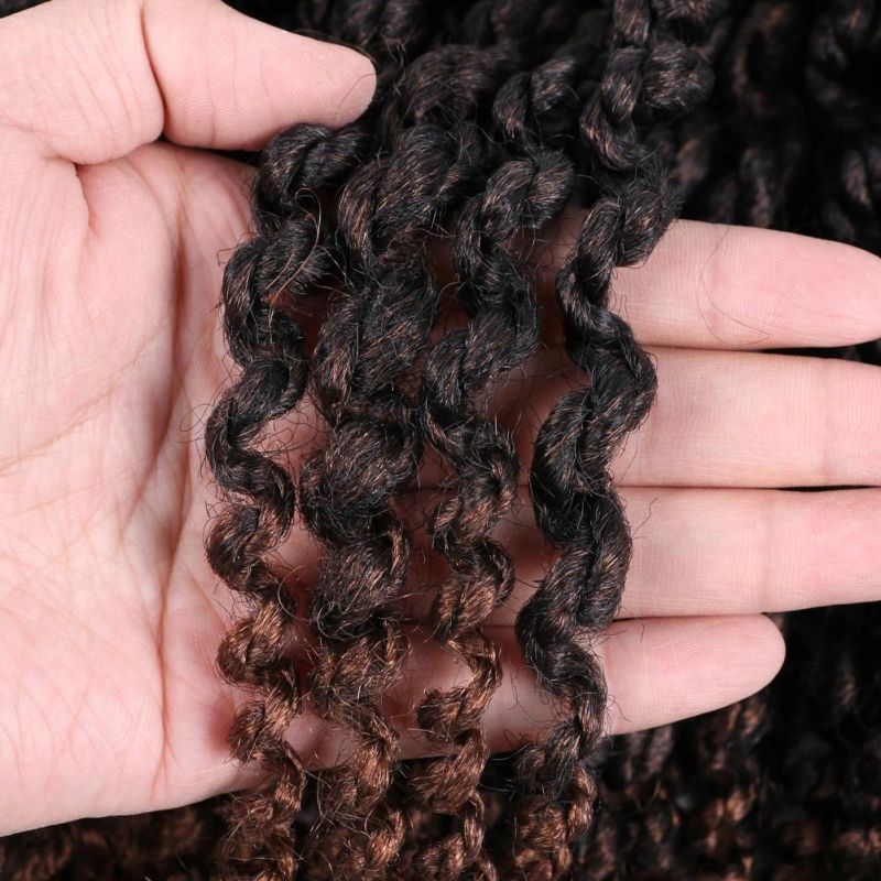 14inch Pre-Twisted Crochet Spring Twist Braids Hair with Curly Ends Synthetic Hair Extension