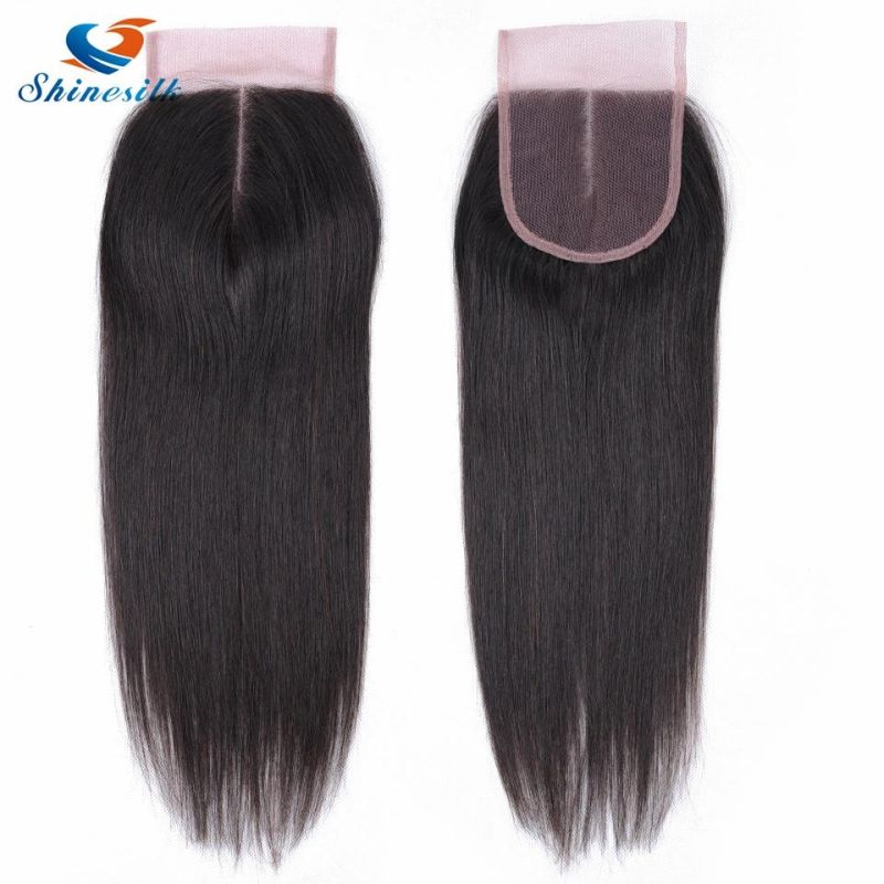 Brazilian Hair 3 Bundles with Closure Straight Hair Weave Bundles 100% Human Hair Bundles with Closure