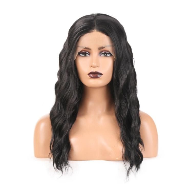 13X4 Synthetic Fiber Lace Front Middle Part Natural Body Wave Hair Wig
