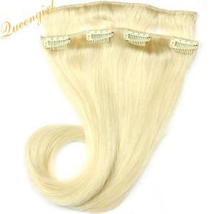 Blond Brazilian Straight Hair Remy 613 Virgin Hair Clip in Human Hair Extension