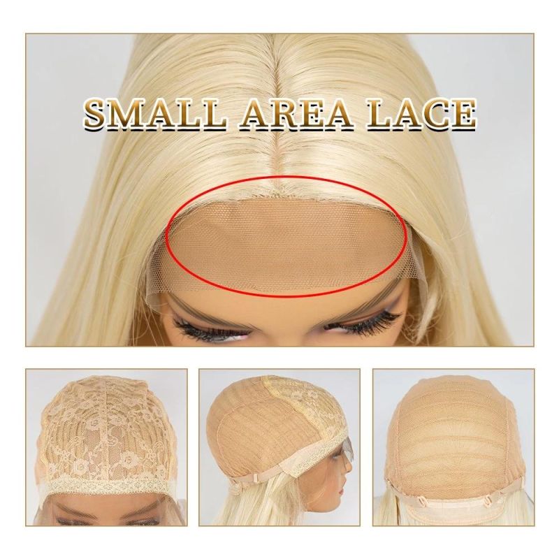 Straight Highlight Brown Blonde Colored for Human Hair Lace Wig