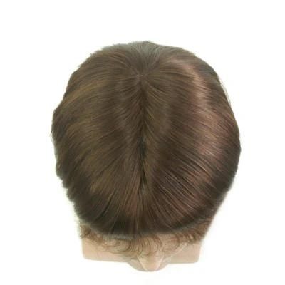 Fine Welded Mono with Skin Back Sides Durable Men&prime;s Toupee Human Hair