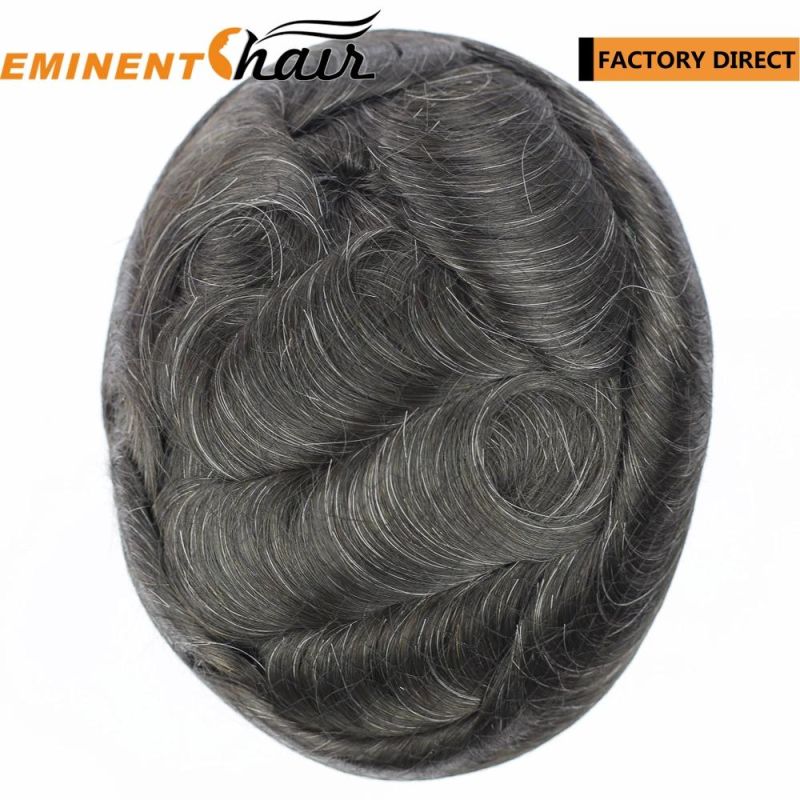 Lace Base Human Hair Men′s Hair Replacement