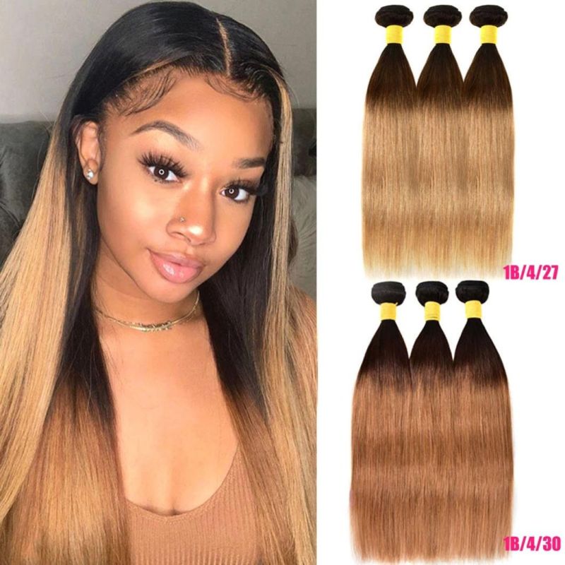 Ombre Straight Hair Bundles Brazilian Hair Weave Bundles Honey Blonde Remy Ombre Human Hair Extensions Bundles Deal