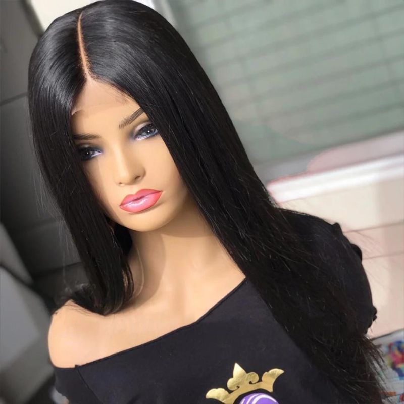 Black Straight Wig 150% Lace Front Human Hair Wigs for Women Brazilian Remy Hair Pre Plucked Lace Wig with Baby Hair 26 Inch