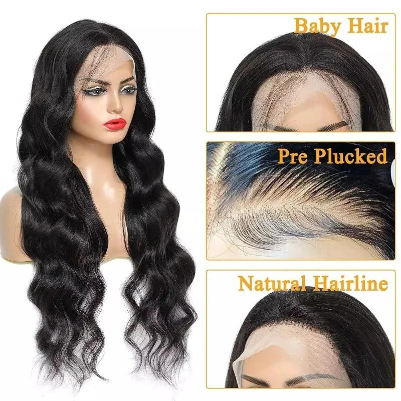 Factory Price High Quality 8A Brazil Human Hair Body Wave Wig 150% Remy 13*4 Hair Wig