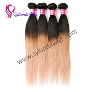 #1b-27 Ombre Straight Brazilian Human Hair Bundle 3PC Hair Weft with Free Shipping