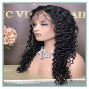 High Quality Hot Sales Natural Color Full Lace Human Hair Lace Wigs with Factory Price Wig-060