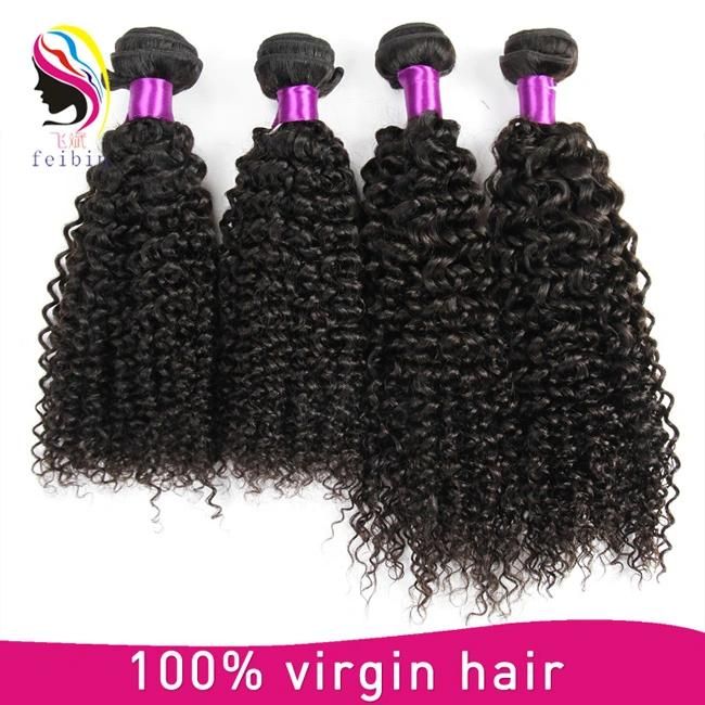 Factory Price 8A Virgin Remy Kinky Curl Indian Human Hair Weaving