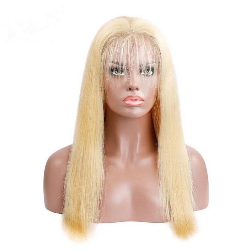 Transparent Bridge 613 Blonde Lace Frontal Wig Pre Plucked with Baby Hair Straight Brazilian Human Hair Full Lace Front Wigs Free Shipping