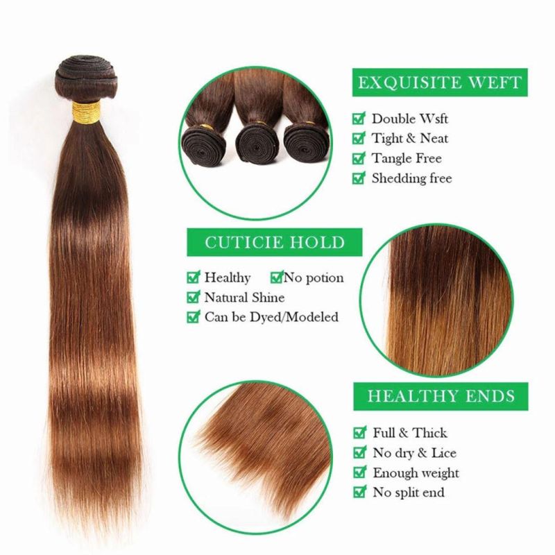 Brazilian Straight Human Hair Bundles Ombre Bundles with Closure Brazilian Straight Human Hair Bundles with Lace Closure Remy Hair Weave Extensions