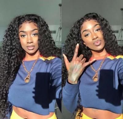 Long Mink Brazilian Nice Cruly Virgin Hair Frontal Lace Wigs