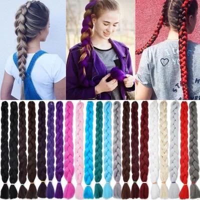 Synthetic 82 Inch165g Kanekalon Xpression Jumbo Braids Pre-Stretched Ombre Braiding Hair Extensions