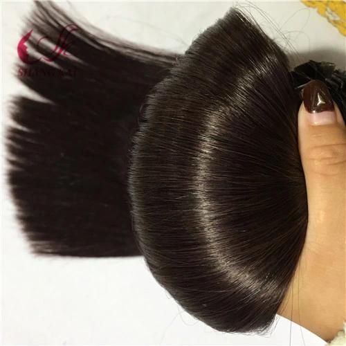 Peruvian 100% Human Virgin Remy Black-Color Flat-Tip Pre-Bonded Hair Extension