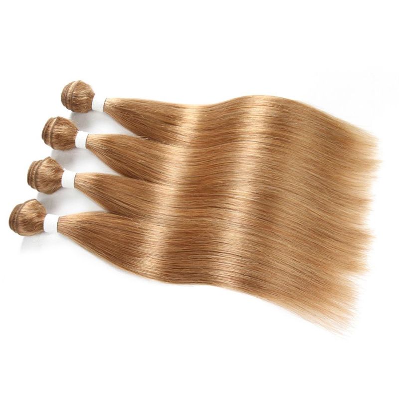 Brazilian Straight Hair Bundles Burgundy Red Blonde 27 Brown Color Remy Human Hair Weaving Bundles Extensions