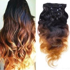 Brazilian Ombre Body Wave T1b/4/27 Clip-in 100% Human Hair