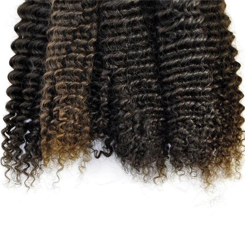 100% Human Natural Brazilian Virgin Hair Extension Kinky Curly Hair Weave Lbh 129