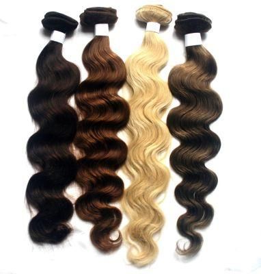 100% Remy Human Hair Weft Human Hair Extension Blonde Color Body Weft Hair Weaving 613#