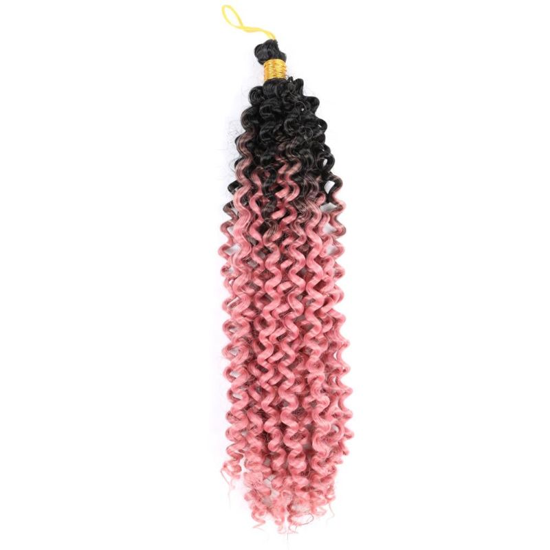 Two-Tone Color Water Wavy Bulk Synthetic Hair Extension Senegalese Twist Crochet Braid Chinese Dreadlocks
