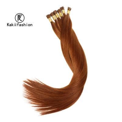 Wholesale European Double Drawn Cuticle Remy Straight I Tip Human Hair Extensions