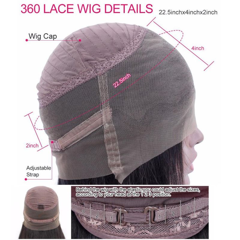 Wholesale Indian Cuticle Aligned Human Hair 360 Lace Wig