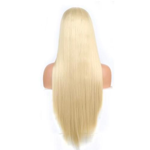 20inch Blond Wigs Long Silky Straight Hair Synthetic Hair