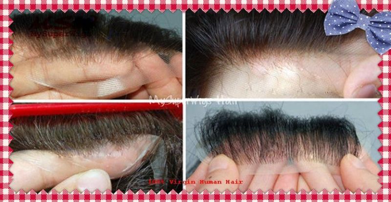 2022 Single Knotting Clear Thin Poly Natural and Durable Hair System