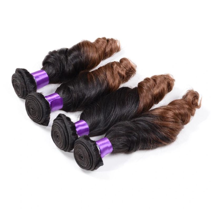 Spring Curly Ombre Two Tone Color Human Hair Extension