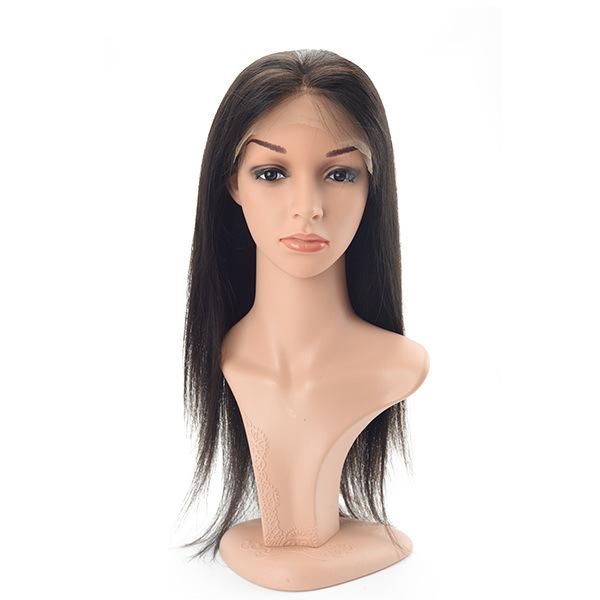 Glueless Lace Front Ladies High Quality Straight Black Human Hairpiece