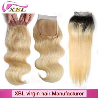 Xbl Hair Unprocessed 100% Natural Human Hair 4X4 Lace Closure