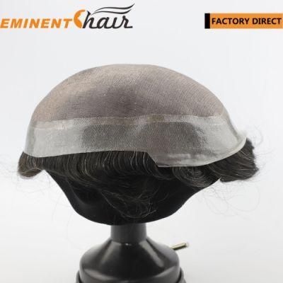 Mono with PU Edge Human Hair Toupee