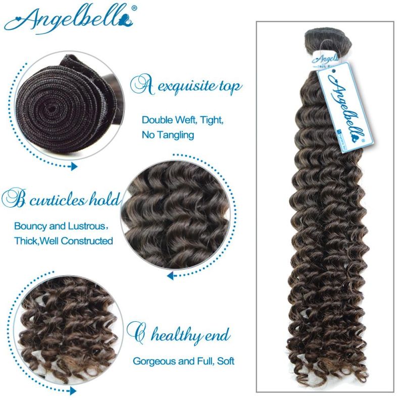 Angelbella Free Sample Hair Bundles Raw Indian Cuticle Aligned Hair Weave Bundles