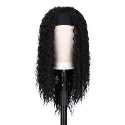 24 Inch Synthetic Body Wave Cheap Black Women Headband Wigs