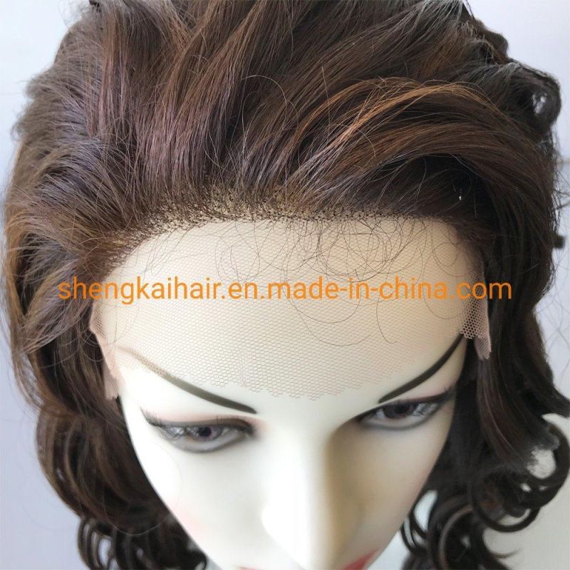 Wholesale Good Quality Handtied Heat Resistant Synthetic Curly Lace Front Synthetic Wigs 610