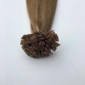 P10/8# Pre Bonded Keratin Flat Nail Tip Brazilian Virgin Human Hair Extensions