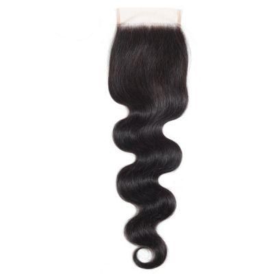 Brazilian Human Hair Closure 4*4 Lace Closure Body Wave Swiss Lace Closure 20 Inch Freepart Remy Hair Weaving