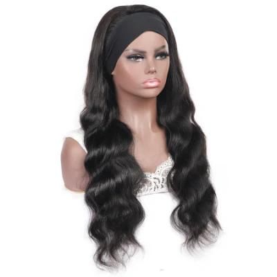 Wholesale Body Wave Virgin Human Hair Glueless Non Lace Headband Wigs for Black Women